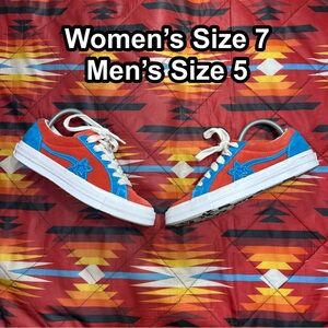 Converse Blue and Red Sneakers Low-Top Casual Shoes